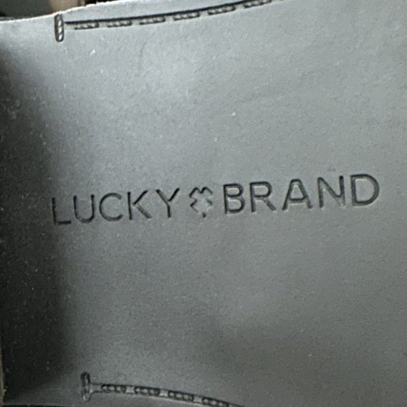 Lucky Brand Fenley Ankle Boots Women's 8M Booties Black Suede Low Heel Side Zip - Picture 8 of 8